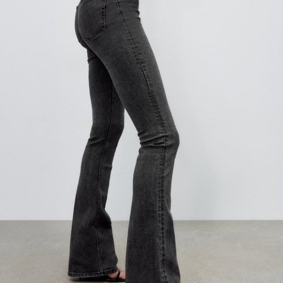 NWT ZARA Flared Skinny Jeggings White - Picture 4 of 5